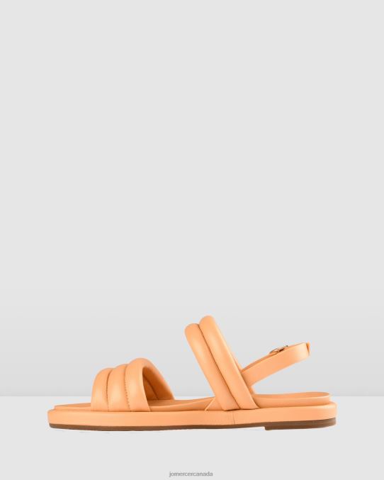 Cabel flat sandals Jo Mercer Papaya Leather Footwear 6D6FN292