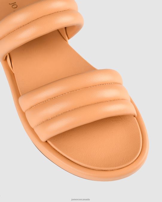 Cabel flat sandals Jo Mercer Papaya Leather Footwear 6D6FN292