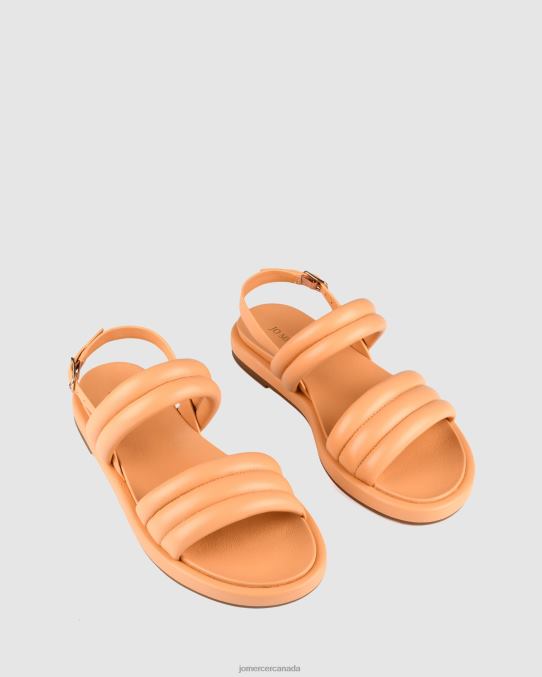 Cabel flat sandals Jo Mercer Papaya Leather Footwear 6D6FN292