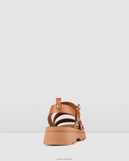 Gia flat sandals Jo Mercer Tan Leather Footwear 6D6FN276