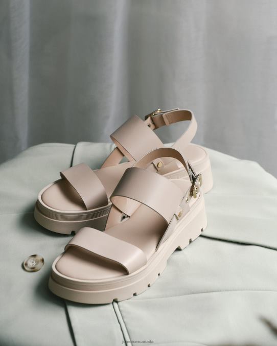 Grace flat sandals Jo Mercer Sand Leather Footwear 6D6FN278