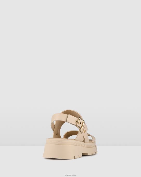 Grace flat sandals Jo Mercer Sand Leather Footwear 6D6FN278