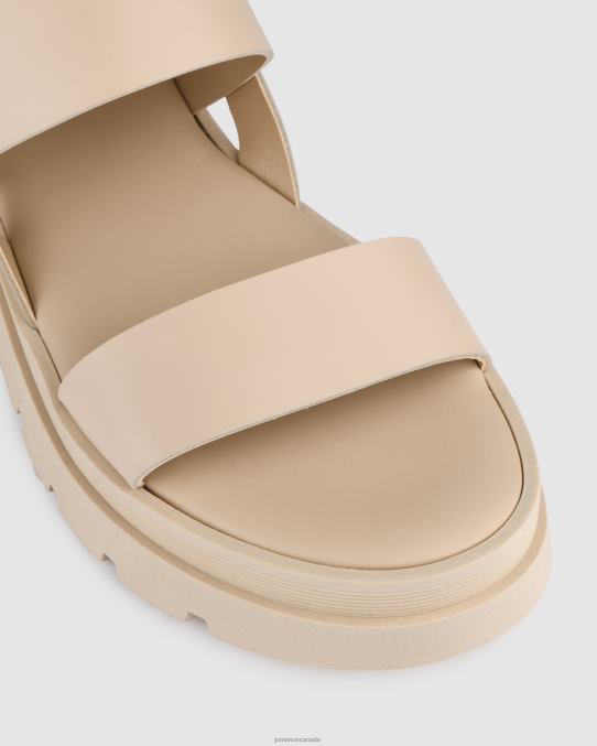 Grace flat sandals Jo Mercer Sand Leather Footwear 6D6FN278