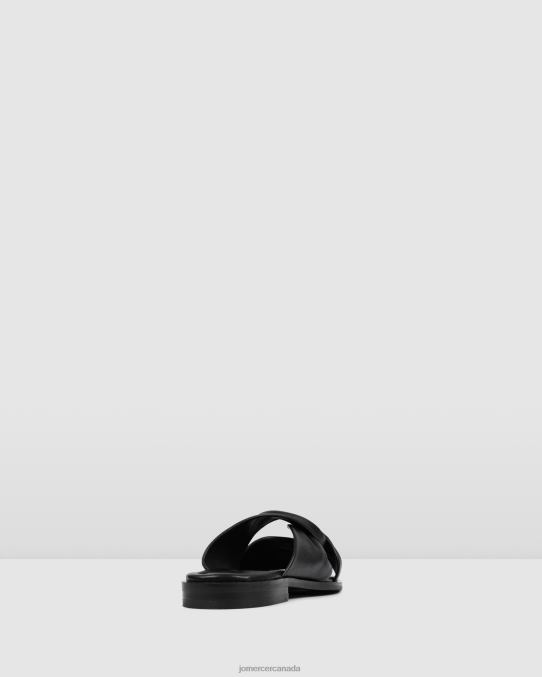 Hadley flat sandals Jo Mercer Black Leather Footwear 6D6FN291