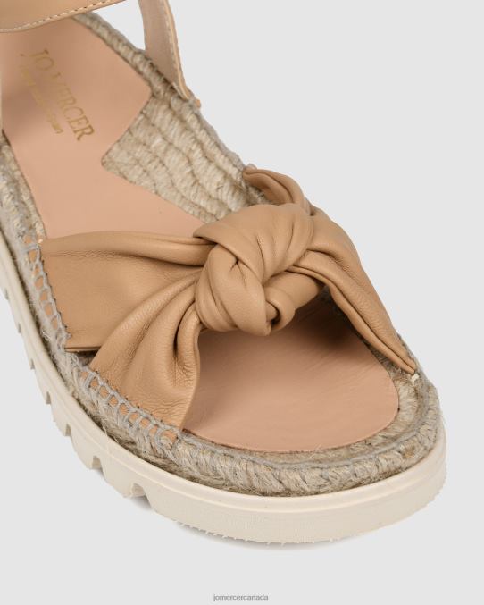 Ivana flat espadrille sandals Jo Mercer Beige Leather Footwear 6D6FN289