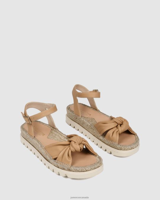 Ivana flat espadrille sandals Jo Mercer Beige Leather Footwear 6D6FN289