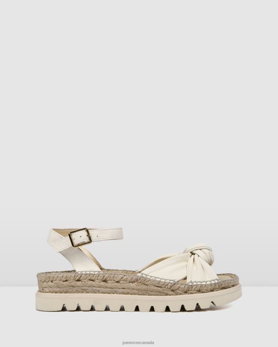 Ivana flat espadrille sandals Jo Mercer Off White Leather Footwear 6D6FN290
