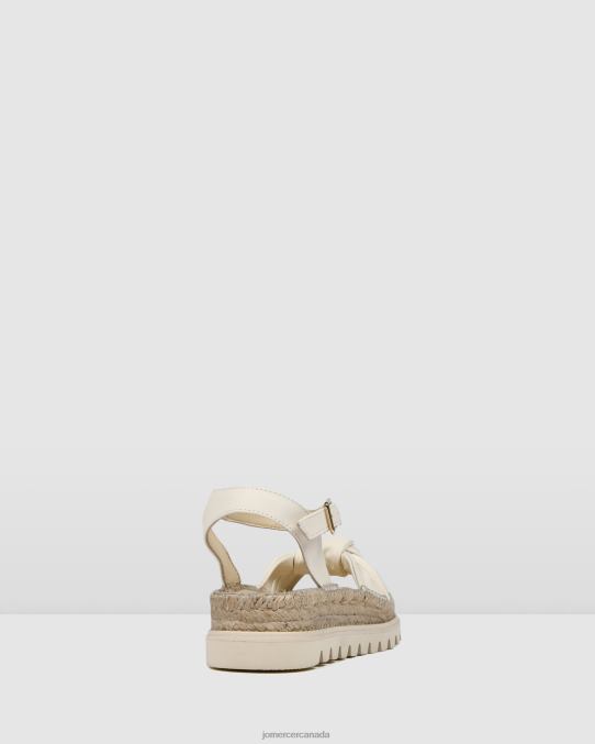 Ivana flat espadrille sandals Jo Mercer Off White Leather Footwear 6D6FN290