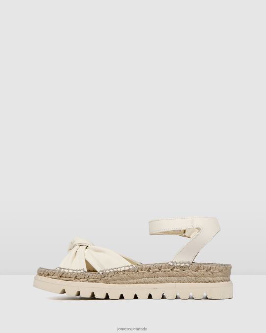 Ivana flat espadrille sandals Jo Mercer Off White Leather Footwear 6D6FN290