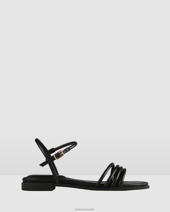 Quiera flat sandals Jo Mercer Black Leather Footwear 6D6FN274