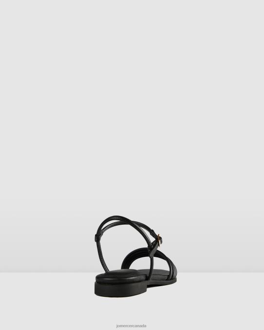 Quiera flat sandals Jo Mercer Black Leather Footwear 6D6FN274