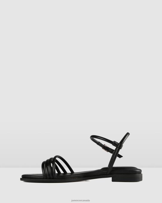 Quiera flat sandals Jo Mercer Black Leather Footwear 6D6FN274