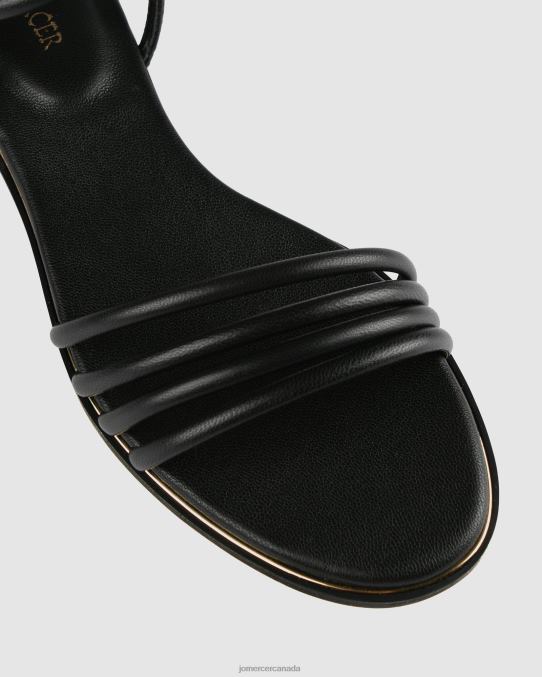 Quiera flat sandals Jo Mercer Black Leather Footwear 6D6FN274