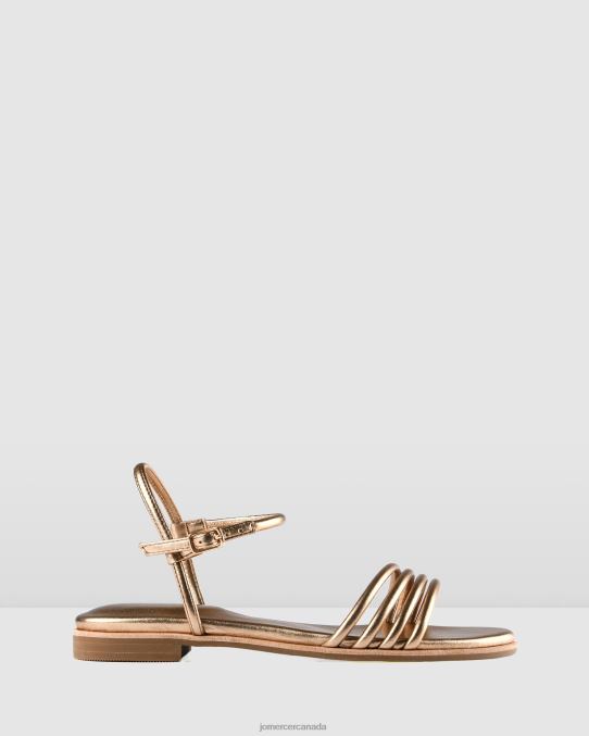 Quiera flat sandals Jo Mercer Gold Leather Footwear 6D6FN284