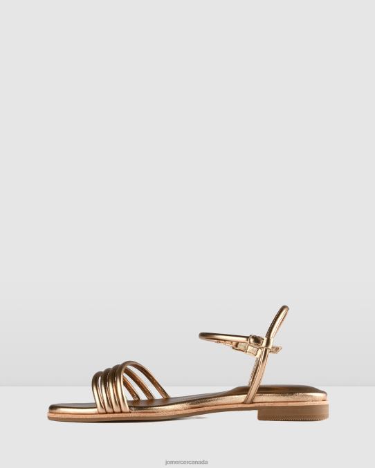 Quiera flat sandals Jo Mercer Gold Leather Footwear 6D6FN284