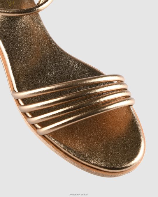 Quiera flat sandals Jo Mercer Gold Leather Footwear 6D6FN284