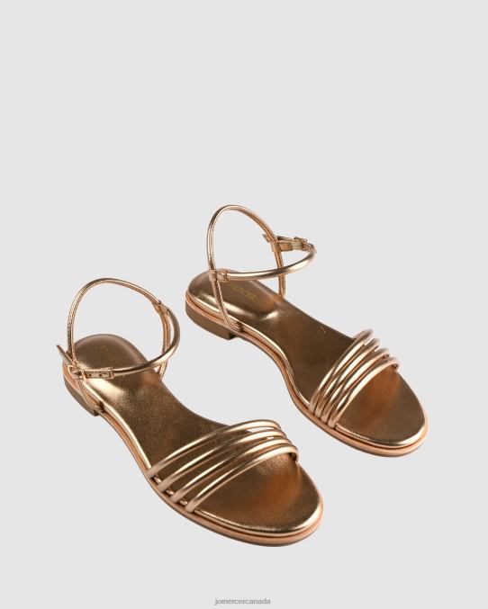Quiera flat sandals Jo Mercer Gold Leather Footwear 6D6FN284