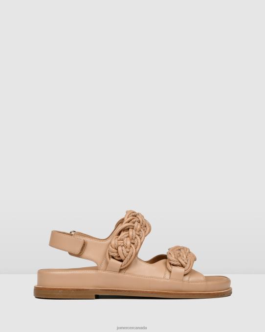 Violette flat sandals Jo Mercer Beige Leather Footwear 6D6FN281