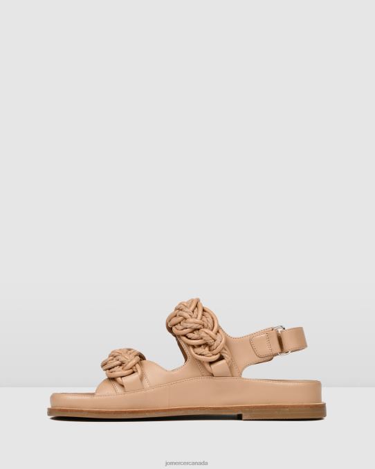 Violette flat sandals Jo Mercer Beige Leather Footwear 6D6FN281
