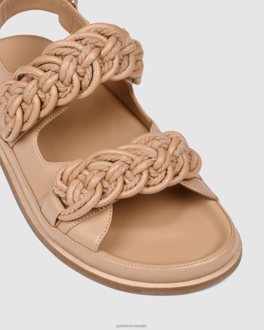 Violette flat sandals Jo Mercer Beige Leather Footwear 6D6FN281