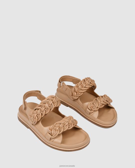 Violette flat sandals Jo Mercer Beige Leather Footwear 6D6FN281