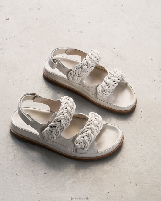 Violette flat sandals Jo Mercer White Leather Footwear 6D6FN282
