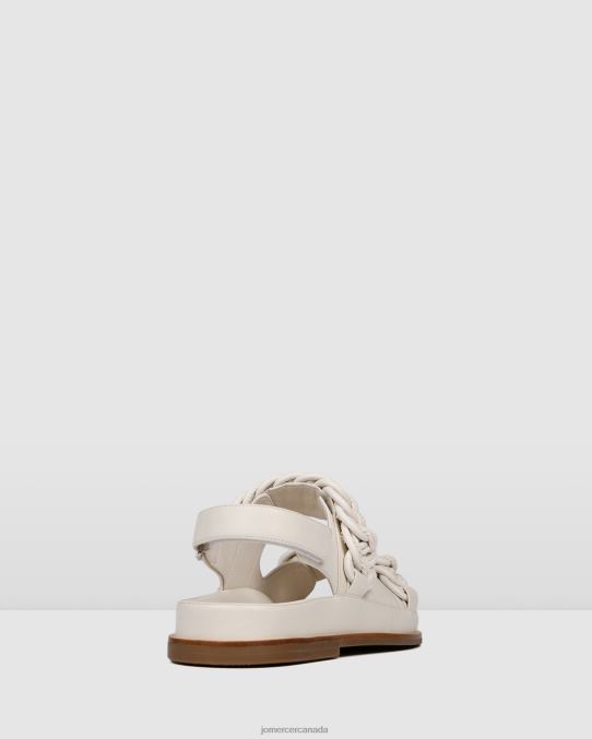 Violette flat sandals Jo Mercer White Leather Footwear 6D6FN282