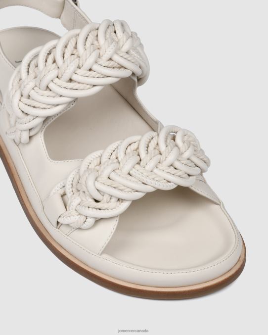 Violette flat sandals Jo Mercer White Leather Footwear 6D6FN282
