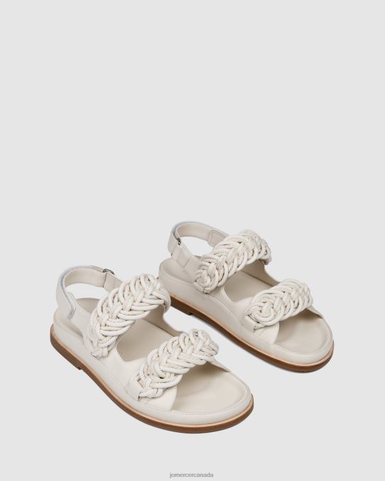 Violette flat sandals Jo Mercer White Leather Footwear 6D6FN282