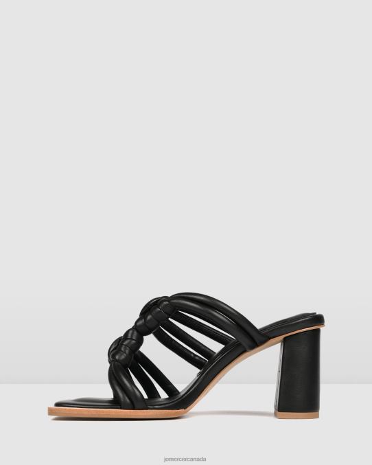 Cadena high heel sandals Jo Mercer Black Leather Footwear 6D6FN117