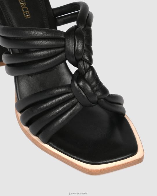 Cadena high heel sandals Jo Mercer Black Leather Footwear 6D6FN117