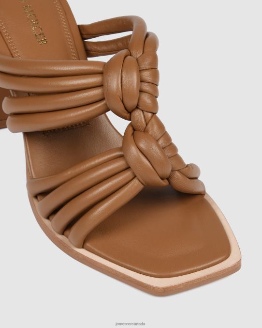 Cadena high heel sandals Jo Mercer Tan Leather Footwear 6D6FN118