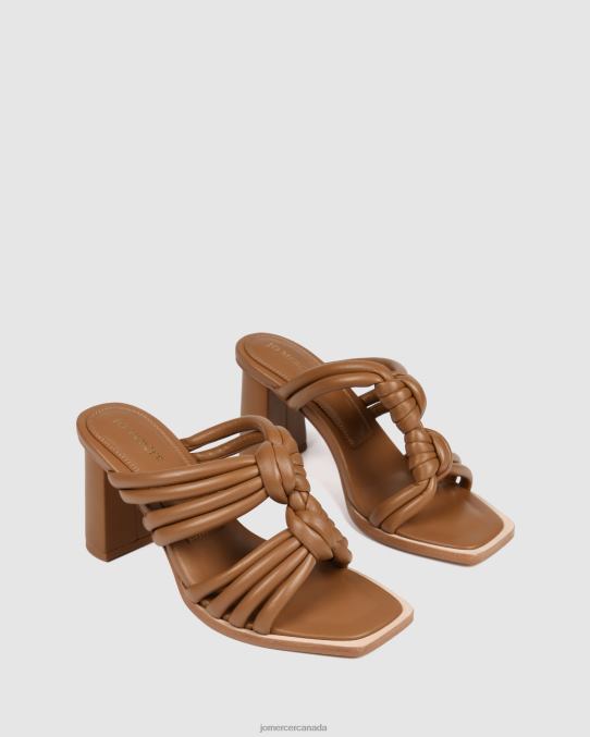Cadena high heel sandals Jo Mercer Tan Leather Footwear 6D6FN118