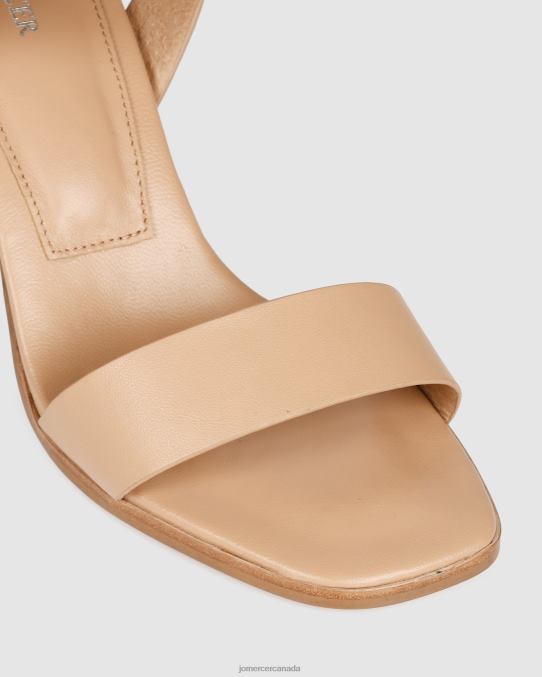 Calais high heel sandals Jo Mercer Beige Leather Footwear 6D6FN104