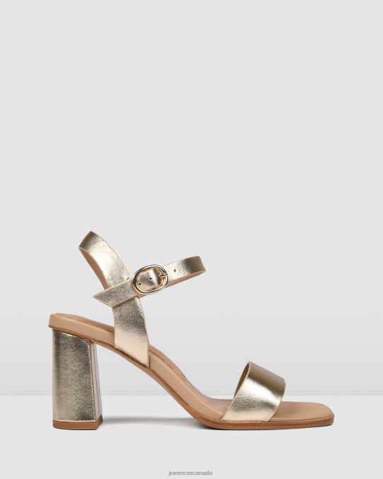 Calais high heel sandals Jo Mercer Gold Leather Footwear 6D6FN106