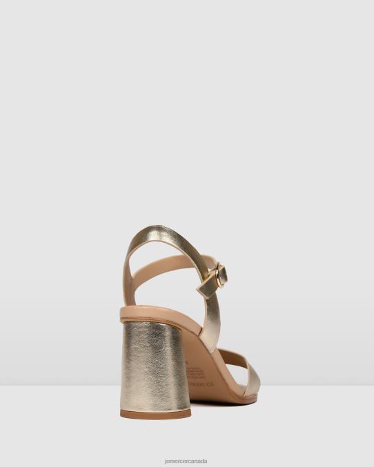 Calais high heel sandals Jo Mercer Gold Leather Footwear 6D6FN106