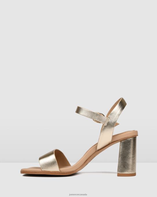 Calais high heel sandals Jo Mercer Gold Leather Footwear 6D6FN106