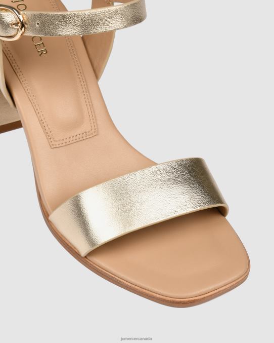 Calais high heel sandals Jo Mercer Gold Leather Footwear 6D6FN106
