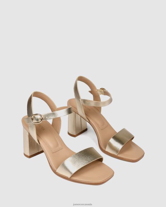 Calais high heel sandals Jo Mercer Gold Leather Footwear 6D6FN106