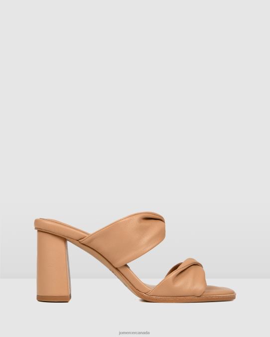 Caylie high heel sandals Jo Mercer Beige Leather Footwear 6D6FN86