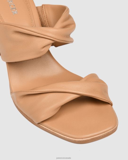 Caylie high heel sandals Jo Mercer Beige Leather Footwear 6D6FN86