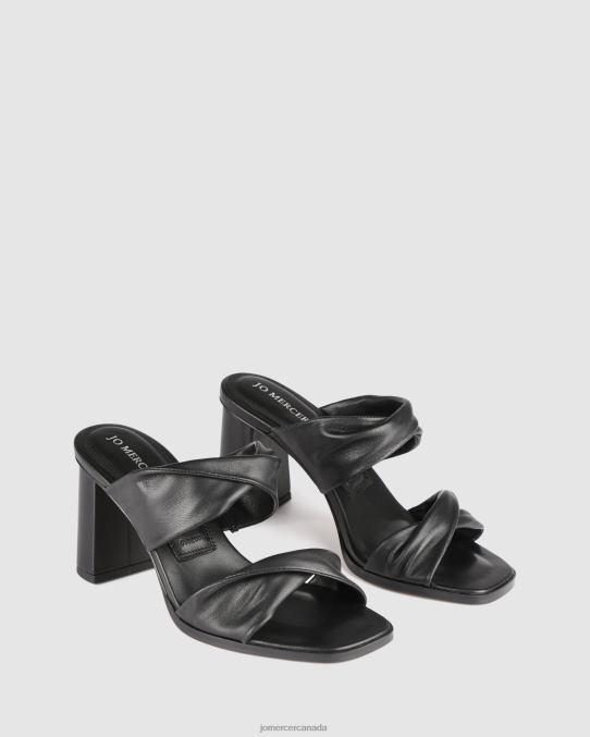 Caylie high heel sandals Jo Mercer Black Leather Footwear 6D6FN85