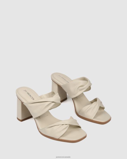 Caylie high heel sandals Jo Mercer Bone Leather Footwear 6D6FN87