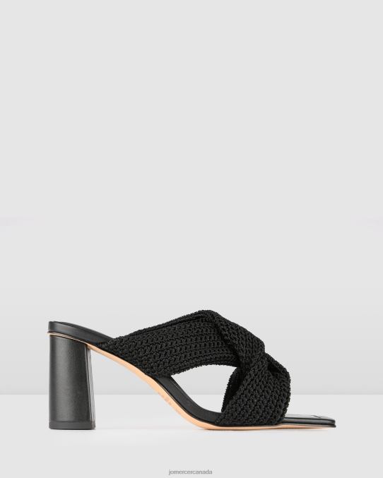 Kalene high heel sandals Jo Mercer Black Woven Footwear 6D6FN83