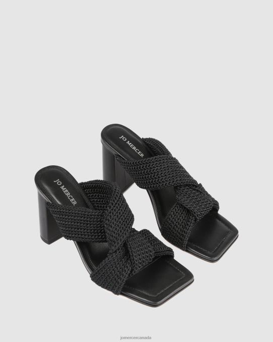 Kalene high heel sandals Jo Mercer Black Woven Footwear 6D6FN83