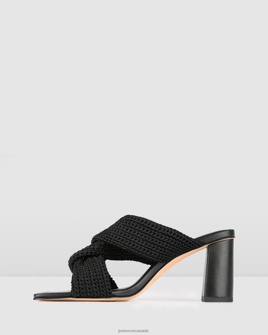 Kalene high heel sandals Jo Mercer Black Woven Footwear 6D6FN83