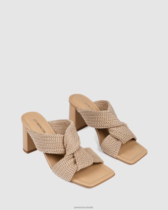 Kalene high heel sandals Jo Mercer Natural Woven Footwear 6D6FN84