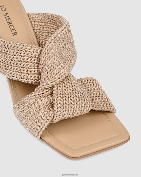 Kalene high heel sandals Jo Mercer Natural Woven Footwear 6D6FN84