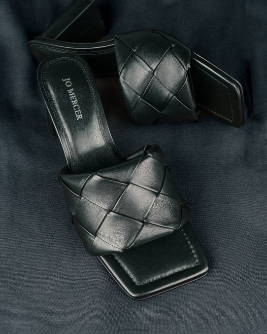 Kiva high heel sandals Jo Mercer Black Leather Footwear 6D6FN133