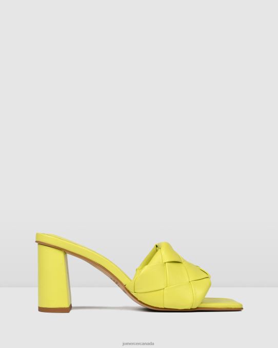 Kiva high heel sandals Jo Mercer Citrus Yellow Leather Footwear 6D6FN134